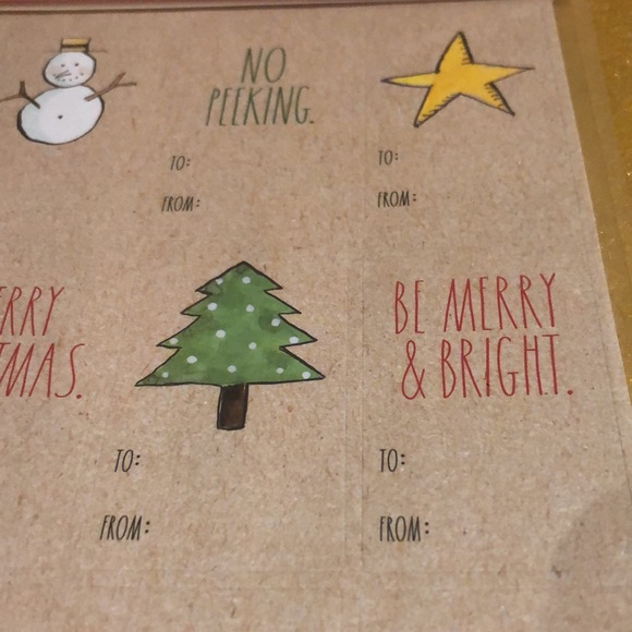 🍒3/30$.🎁🎄Rae Dunn 100 Gift Tag Stickers 🎁🎄 - Picture 3 of 7